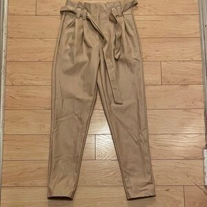 Revamped Women's Tan Chinos with Belt